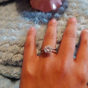 Round cut crystal and silver from zales